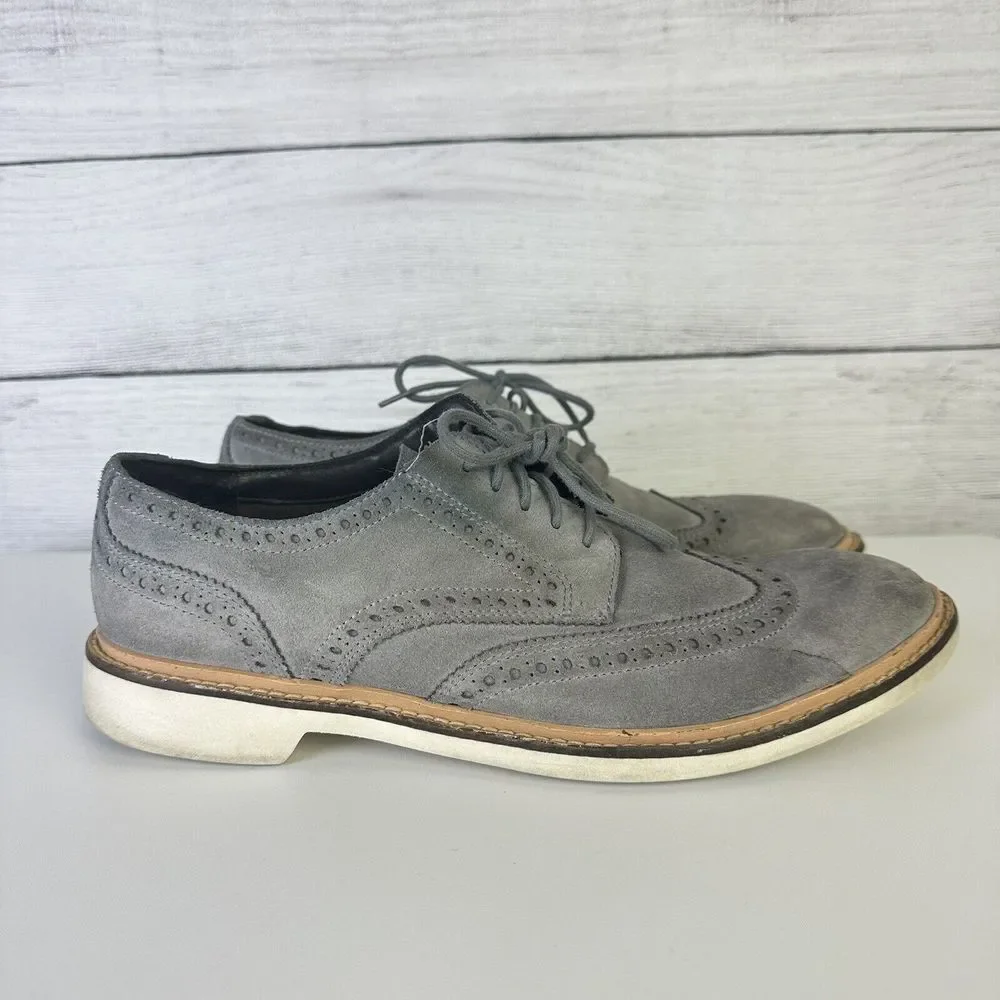 Cole Haan Briscoe Gray Suede Leather Casual Wingtip C12456 Mens Shoes 9.5 M‎